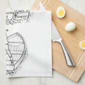 Girl Power Sculling Boat Thunder_Cove Geschirrtuch (Viertel Falte)