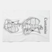 Girl Power Sculling Boat Thunder_Cove Geschirrtuch (Horizontal)