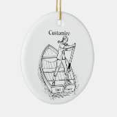 Girl Power Sculling Boat Thunder_Cove Keramik Ornament (Rechts)