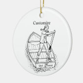 Girl Power Sculling Boat Thunder_Cove Keramik Ornament (Links)