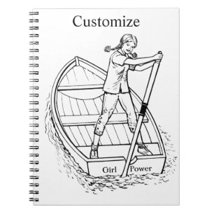 Girl Power Sculling Boat Thunder_Cove Notizblock