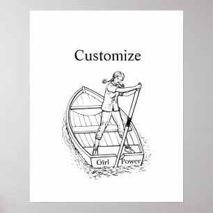 Girl Power Sculling Boat Thunder_Cove Poster