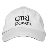 Girl Power Simple Modern Typografy Custom Bestickte Baseballkappe (Vorderseite)