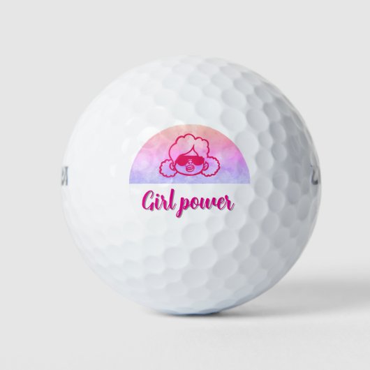 Girl-Power-Spielball Golfball (Vorderseite)