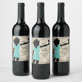 Girl Power starke Rose hausgemachte Weine Weinetikett (Flaschen)