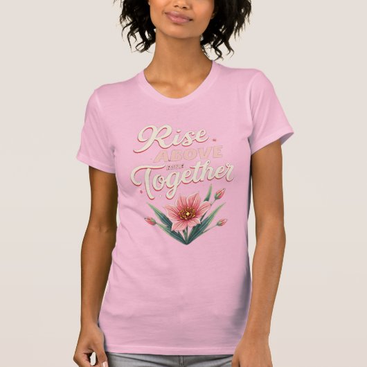 Girl Power: Starker, mutiger, unaufhaltsamer rosa  T-Shirt (Vorderseite)