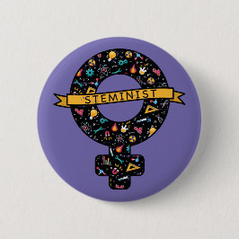 Girl-Power: STEMinist-Symbol Button