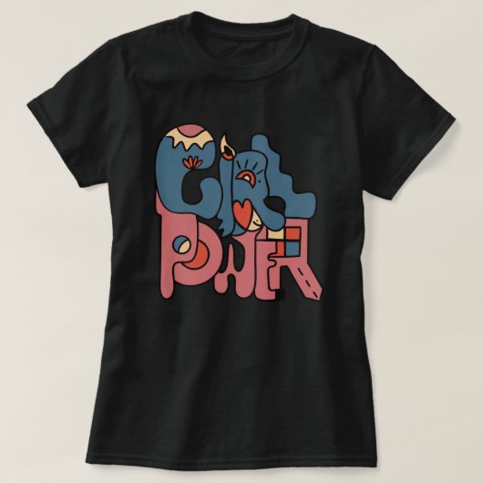 Girl-Power T-Shirt (Design vorne)