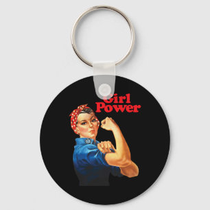 Girl Power T Shirt Frauenweibchen Roar Resist No Schlüsselanhänger