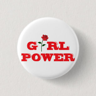 Girl Power T - Shirt - Phantastische Frauen Weibli Button