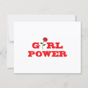 Girl Power T - Shirt - Phantastische Frauen Weibli RSVP Karte