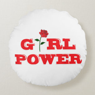 Girl Power T - Shirt - Phantastische Frauen Weibli Rundes Kissen