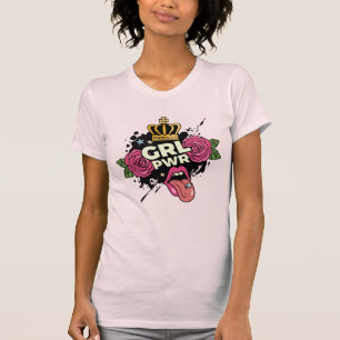 Girl Power Tattoo Style T-Shirt