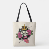Girl Power Tattoo Style Tasche (Rückseite)