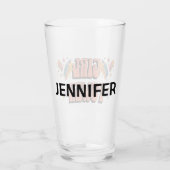 Girl-Power-Textdesign mit Sternen Glas (Rückseite)