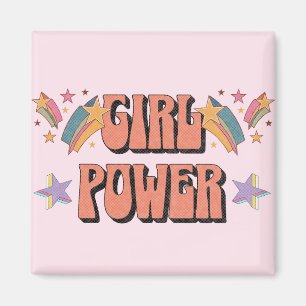 Girl-Power-Textdesign mit Sternen Magnet