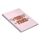 Girl-Power-Textdesign mit Sternen Notizblock (Rechte Seite)