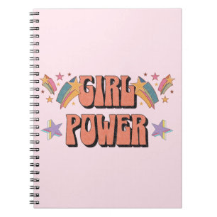 Girl-Power-Textdesign mit Sternen Notizblock