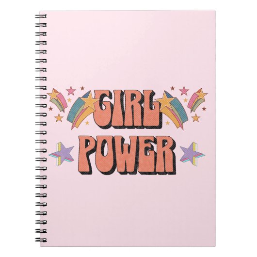 Girl-Power-Textdesign mit Sternen Notizblock (Vorderseite)