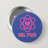 Girl Power Throw Kissen Button (Vorne & Hinten)