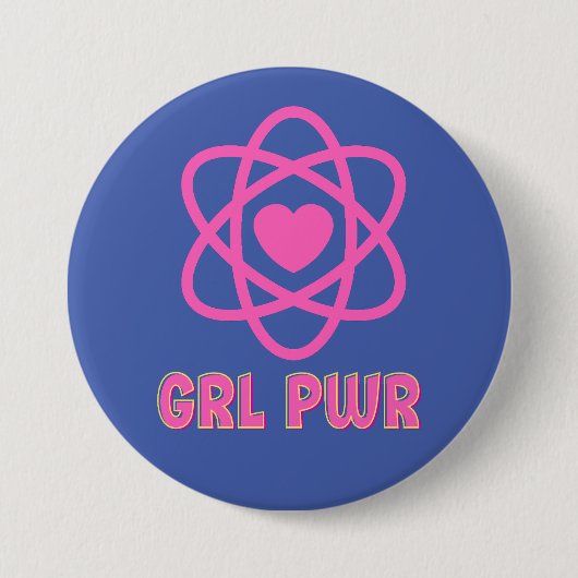 Girl Power Throw Kissen Button (Vorderseite)