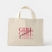 Girl Power Tote Bag Mini Stoffbeutel (Rückseite)