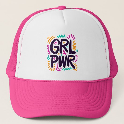 Girl-Power Truckerkappe (Vorderseite)