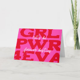 Girl Power Valentinstag Gruß Karte