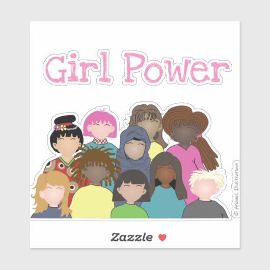 Girl Power Vinyl Sticker (Blatt)