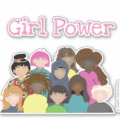 Girl Power Vinyl Sticker (Vorderseite)