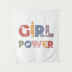 Girl-Power Wandteppich