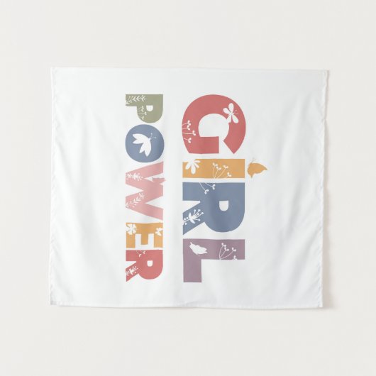 Girl-Power Wandteppich (Vorderseite (Horizontal))