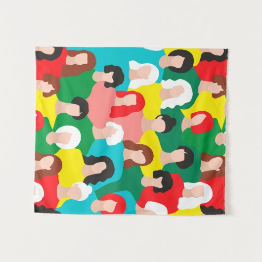 Girl-Power Wandteppich (Vorderseite (Horizontal))