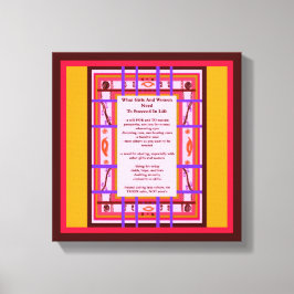 Girl Power Was Mädchen Frauen brauchen erfolgreich Leinwanddruck