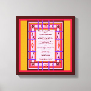 Girl Power Was Mädchen Frauen brauchen erfolgreich Leinwanddruck