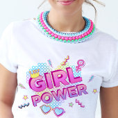 Girl Powers 80er 90s Retro Groovy Bright farbenfro T-Shirt