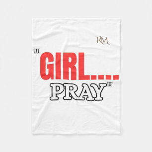 Girl Pray T-Shirt Christliches T-Shirt auf Glaub Fleecedecke