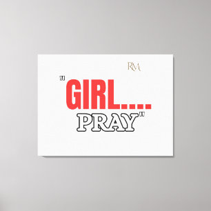Girl Pray T-Shirt Christliches T-Shirt auf Glaub Leinwanddruck