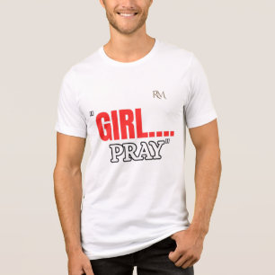 Girl Pray T-Shirt Christliches T-Shirt auf Glaub Tri-Blend Shirt