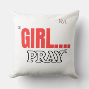 Girl Pray T-Shirt Glaube-basiertes Christliches Kissen