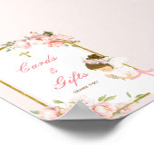 Girl Praying Gold Erstklassige Kommunion Card & Ge Poster (Ecke)