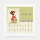 Girl Praying Paper Napkins Serviette (Vorderseite)