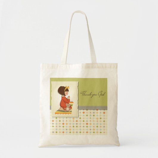 Girl Praying Tote Bag Tragetasche (Vorne)