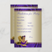 Girl Predictions and Advice Cards Girl Baby Shower Hinweiskarte (Vorne/Hinten)