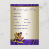 Girl Predictions and Advice Cards Girl Baby Shower Hinweiskarte (Vorderseite)