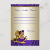 Girl Predictions and Advice Cards Girl Baby Shower Hinweiskarte (Rückseite)