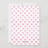 Girl Pregnancy Ankündigung Valentine's Day Card (Rückseite)