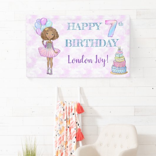 Girl Princess, Afrikanischer Amerikaner Banner (Insitu)