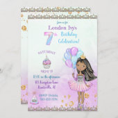 Girl Princess, Afrikanischer Amerikaner Einladung (Vorne/Hinten)