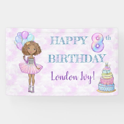 Girl Princess American Banner (Horizontal)